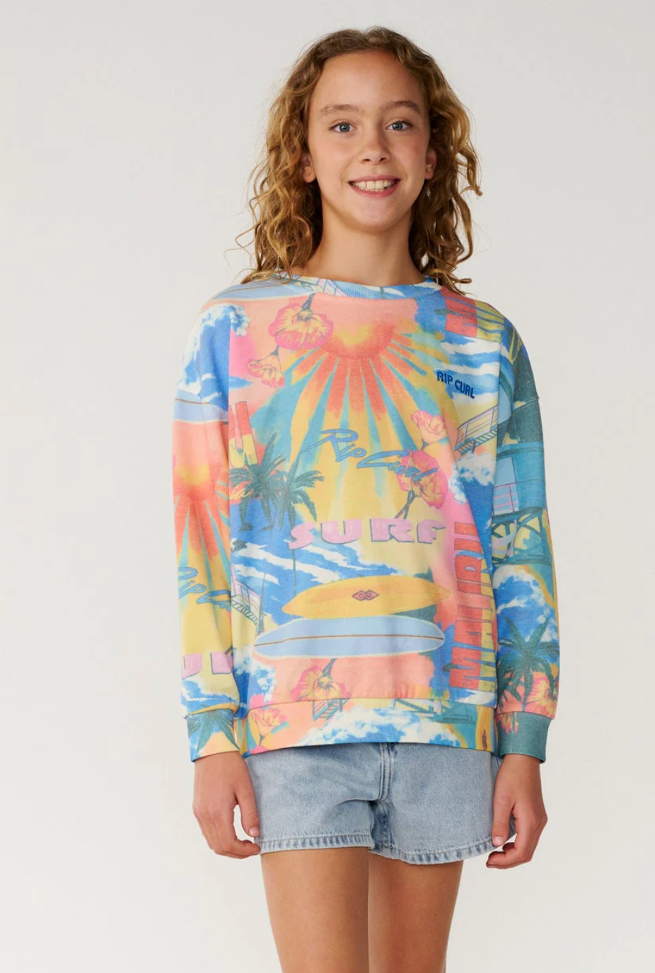 Ripcurl surf side relaxed crew jumper
