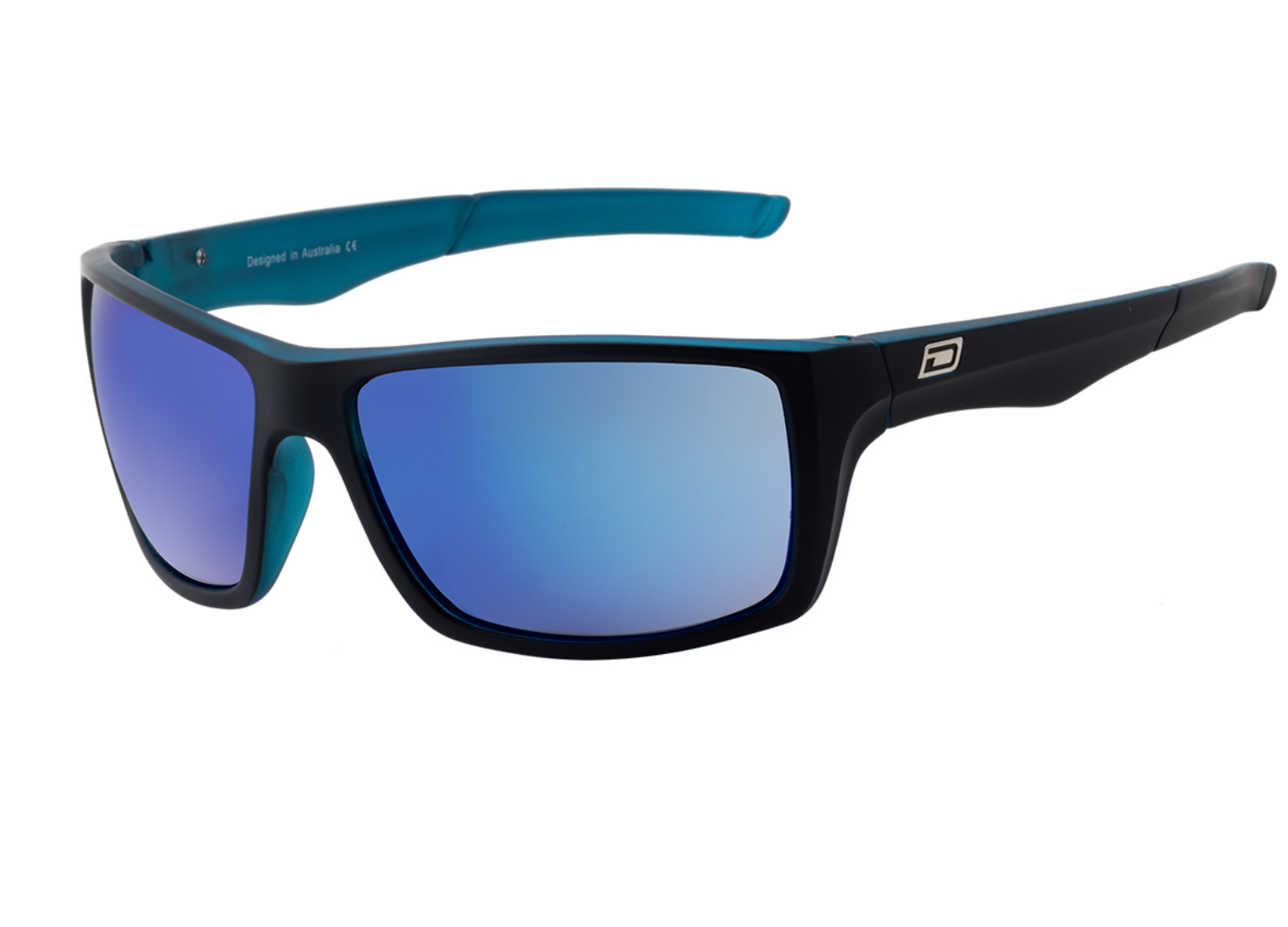Dirty Dog Grey/Blue Fusion Mirror Polarised /Satin Black Xtal Blue - 53375-