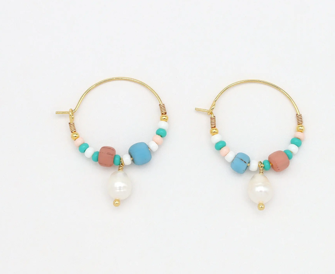 GIADA PECAHAN WIRE HOOP EARRINGS - GEP-008