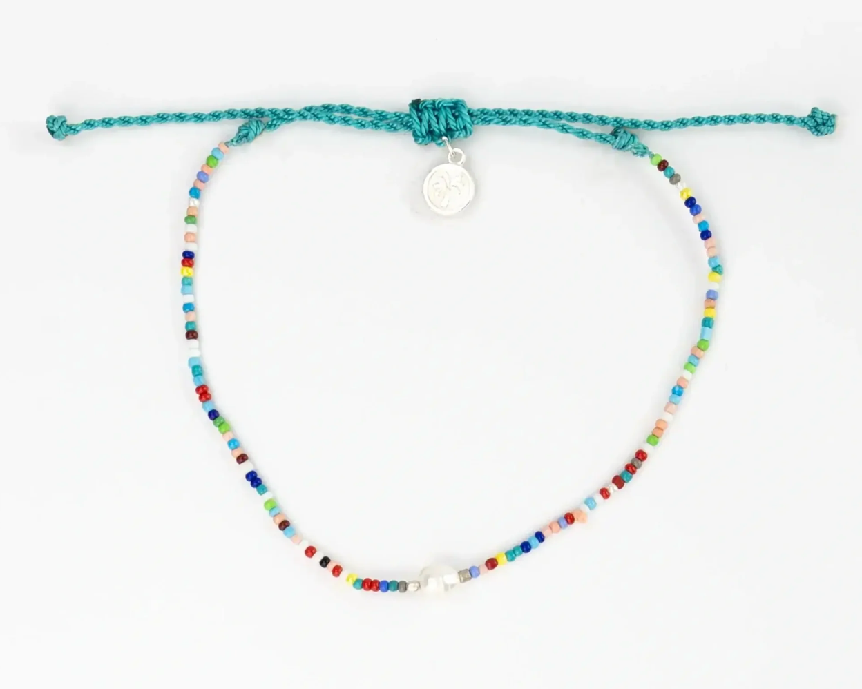 PINEAPPLE MATIRA FRESHWATER PEARL BEADED ANKLET - LBEP-062