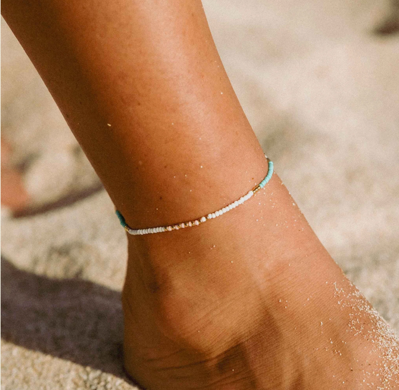 PINEAPPLE GIADA GEMBIRA BEADED ANKLET - GAP-005