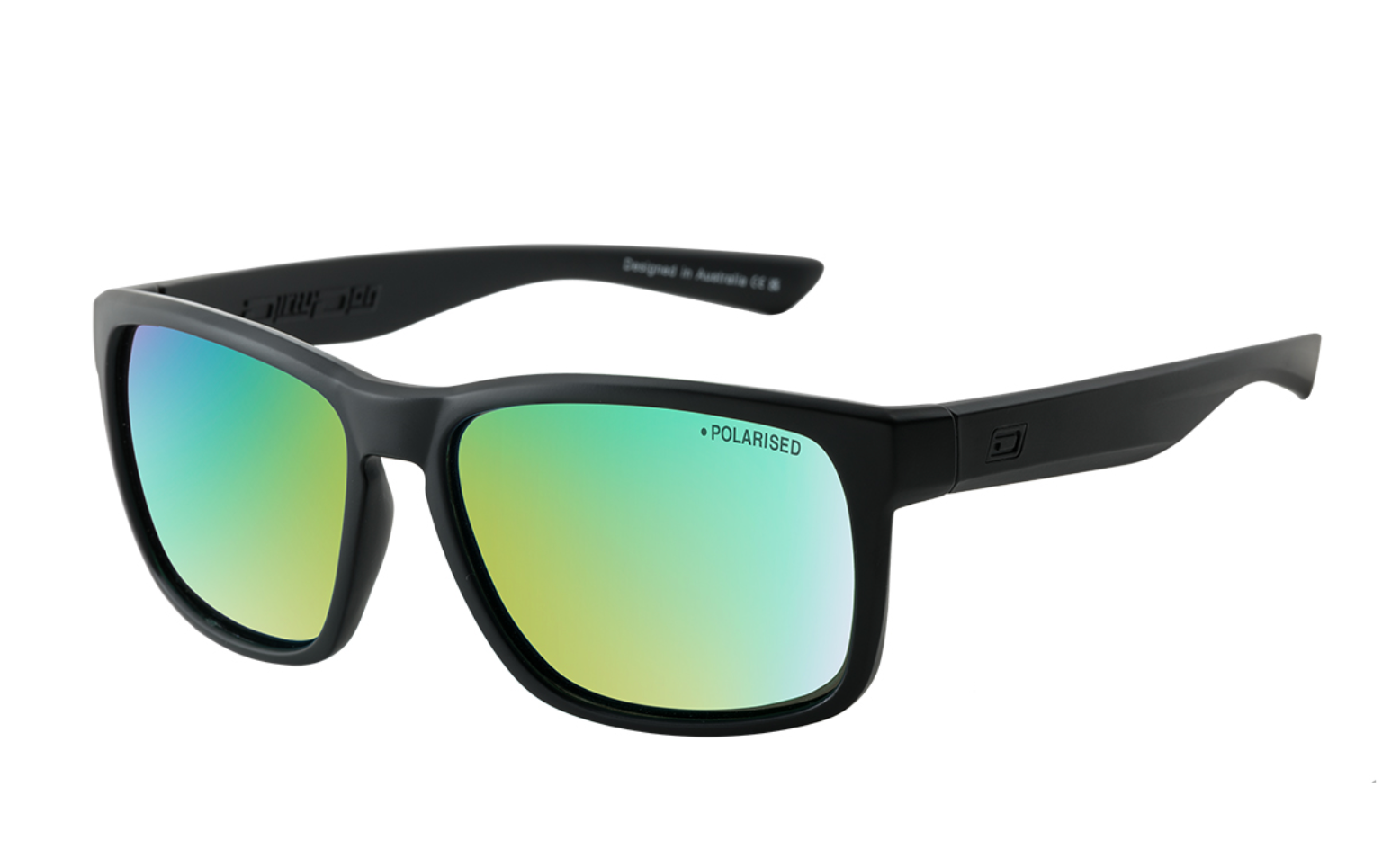 DIRTY DOG - GREY/GREEN MIRROR POLARISED / COLOUR SATIN BLACK