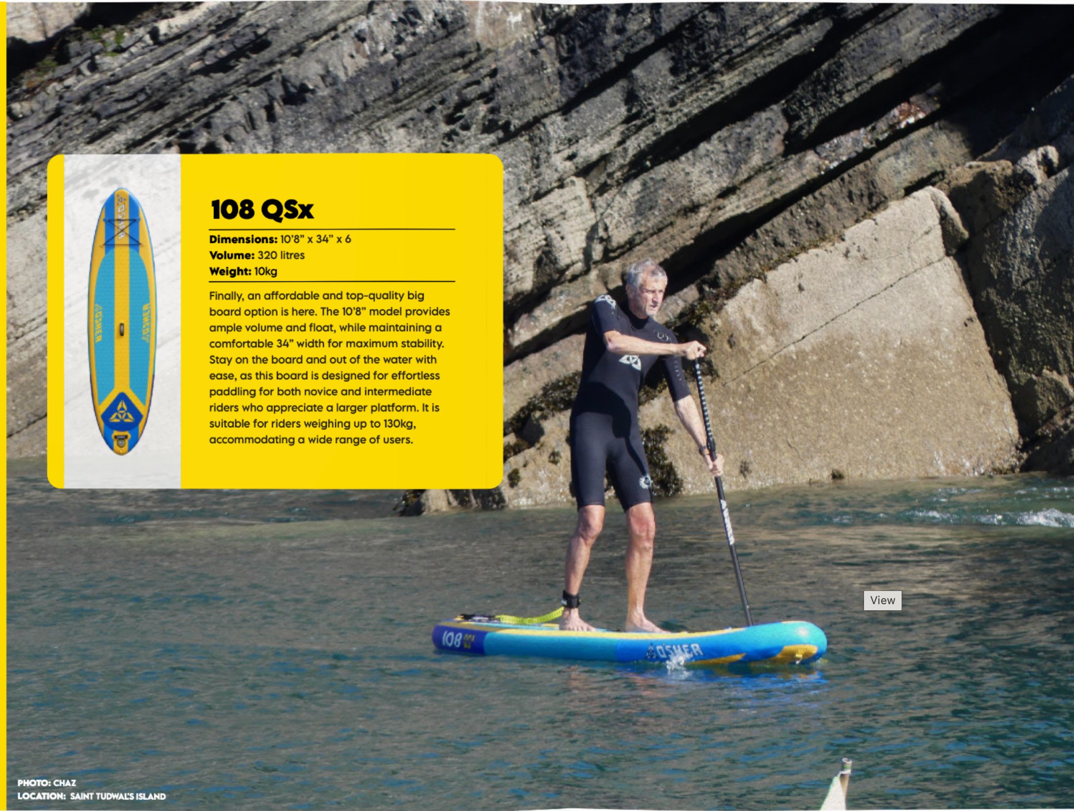 O'Shea 10'8 QSX paddle board