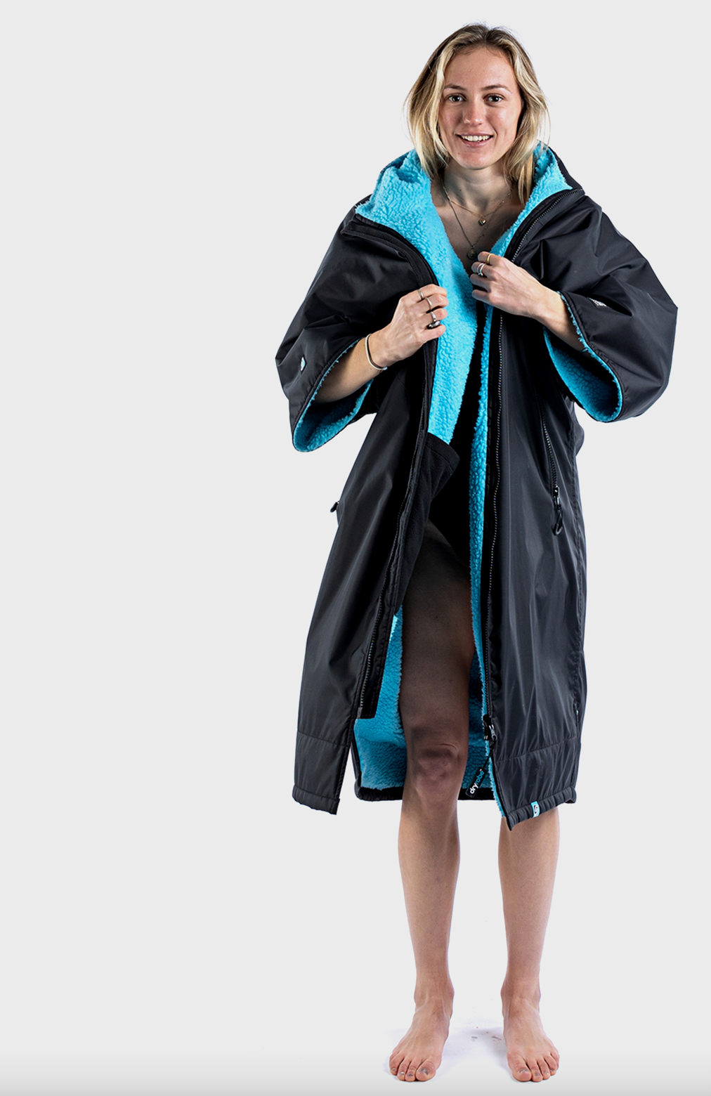 Dryrobe Advance Short Sleeve Black Blue -