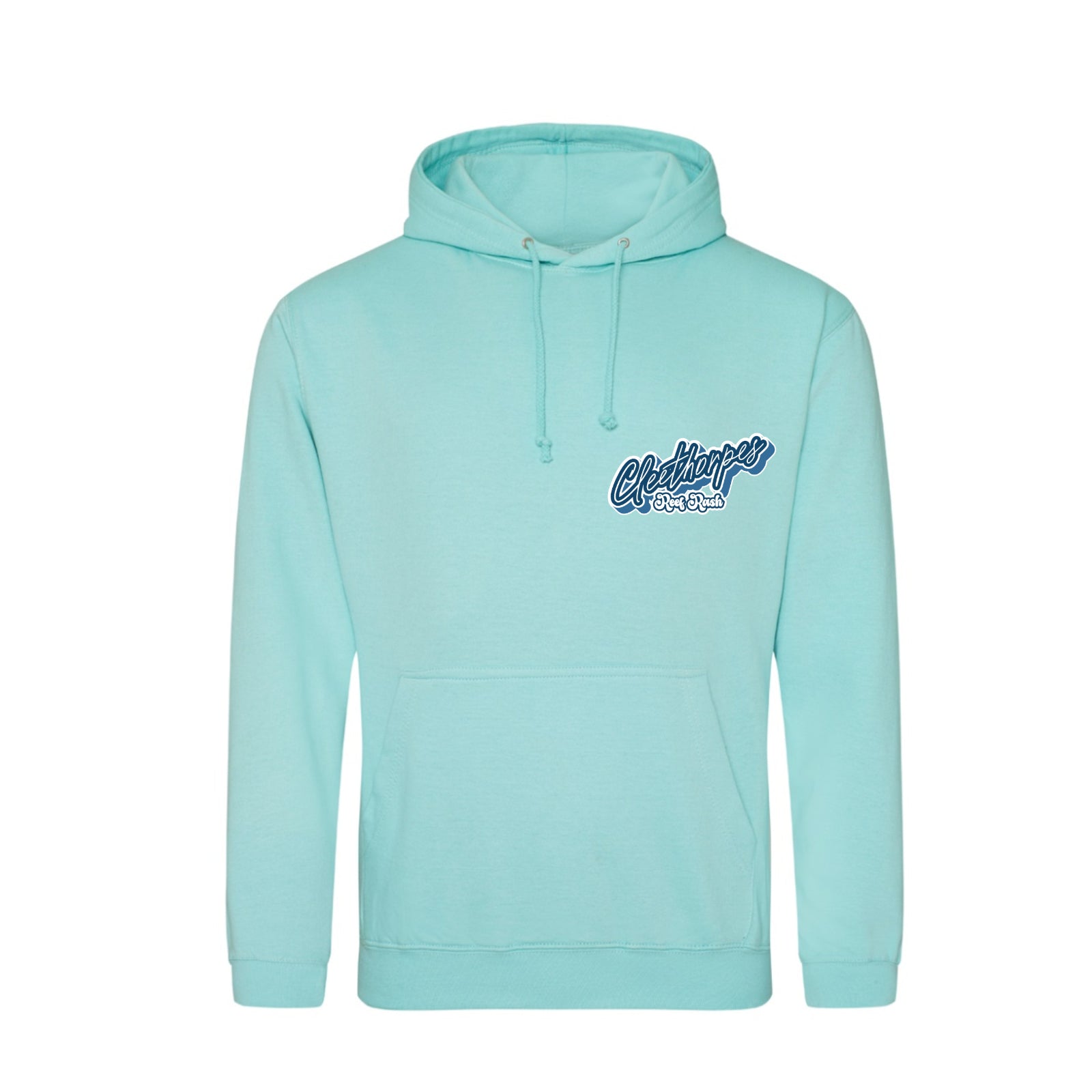 CLEETHORPES MOUSE AND MOON KIDS HOODIE -SEAGLASS