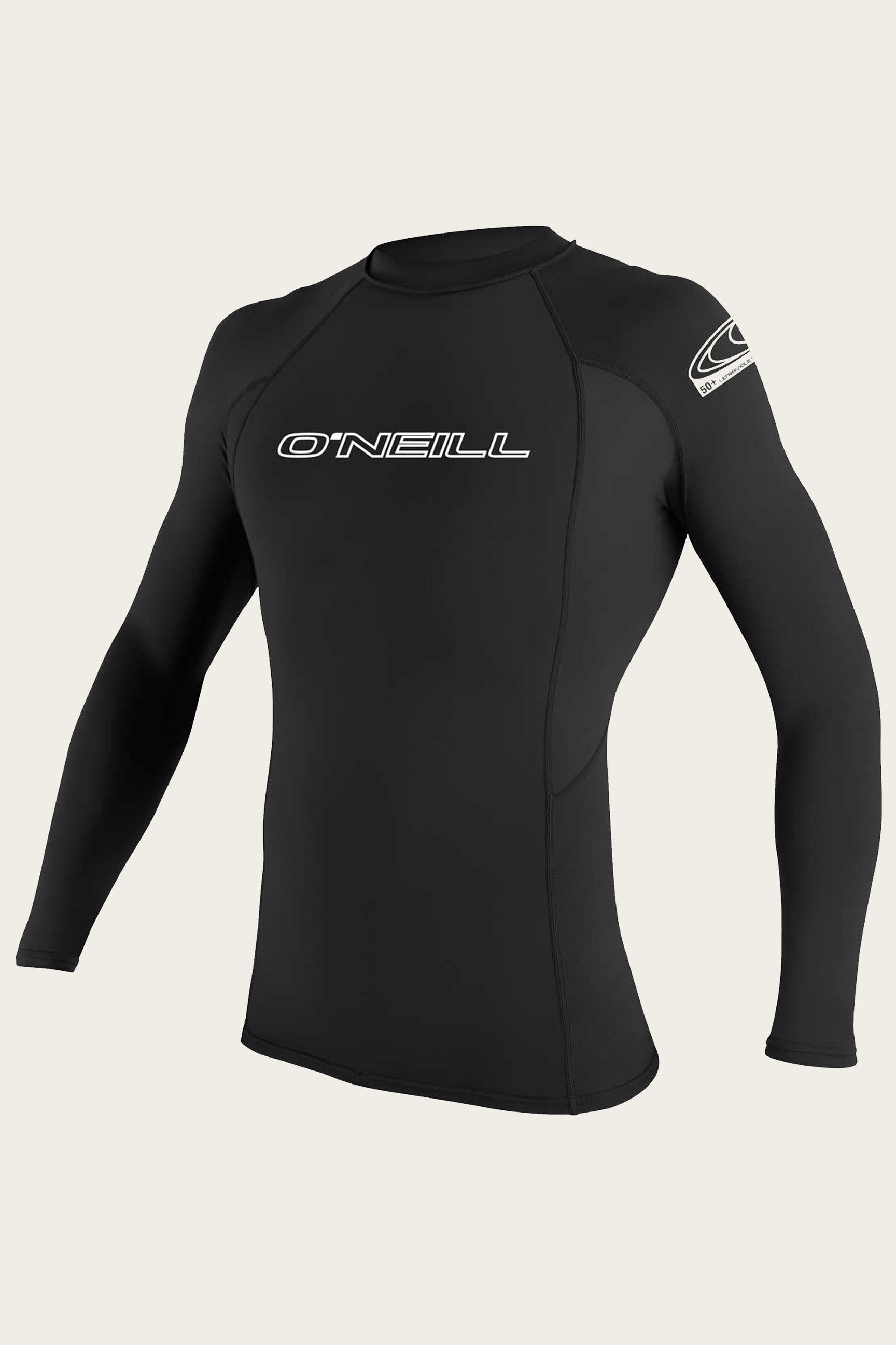 O'neill Basic Skins 50+ Long Sleeve Rash Vest - 3342-002- BLACK