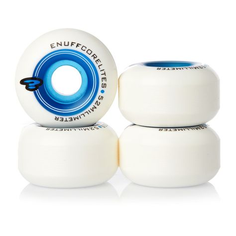 Enuff Corelites Skateboard Wheels White Blue 52mm