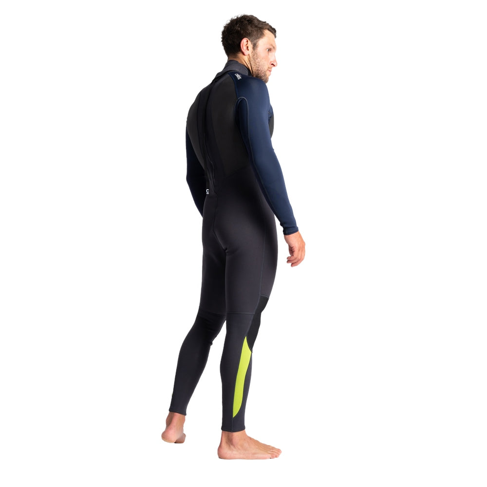 C-SKINS ELEMENT 3/2MM BACK ZIP WETSUIT - BLACK,ANTHRACITE & CYAN