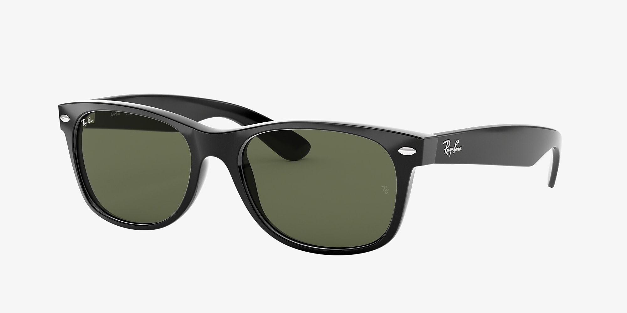Ray Ban RB2132 New Wayfarer Gloss Classic Green Classic G-15 Sunglasses