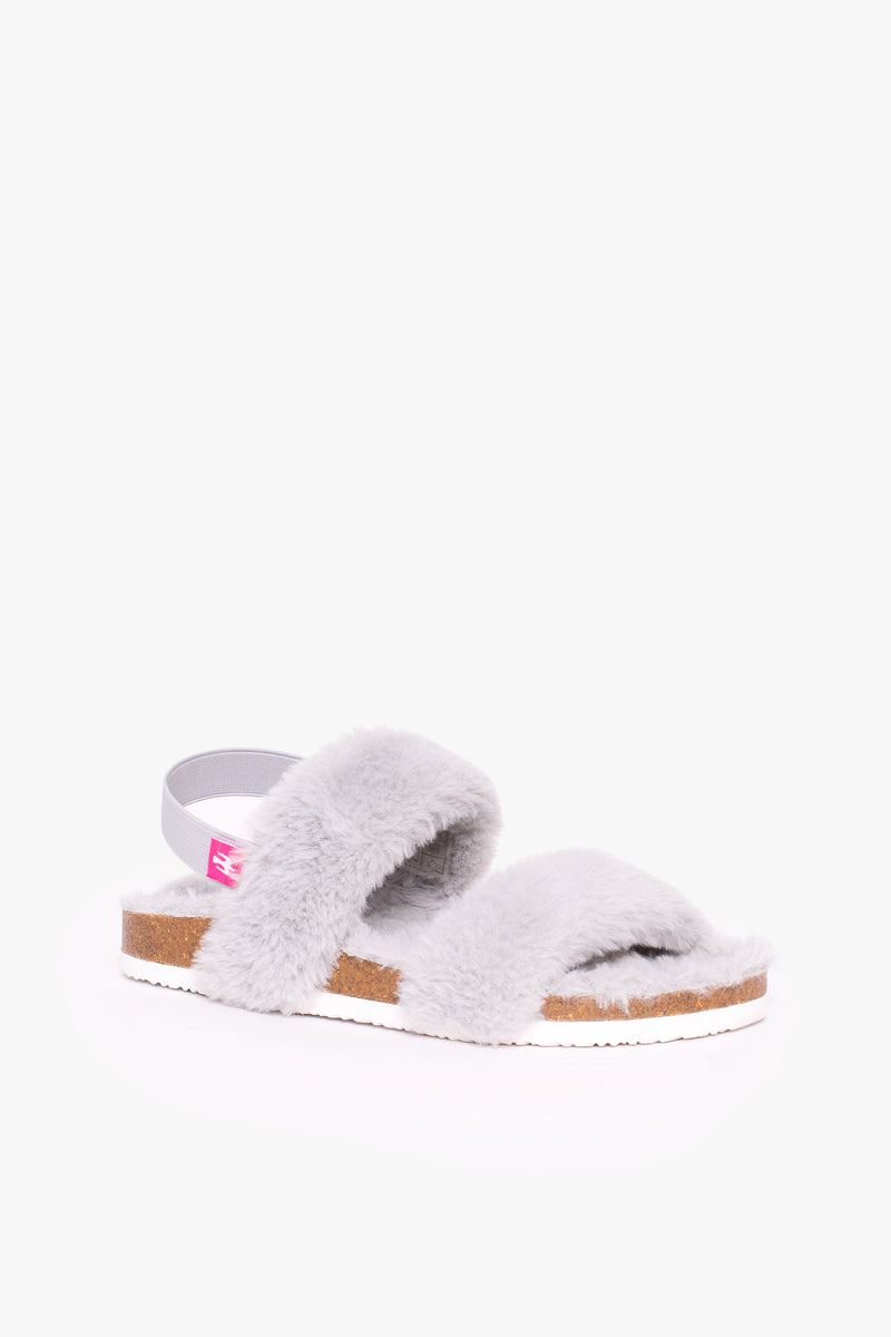 Brakeburn Light Grey Fluffy Women's Slippers