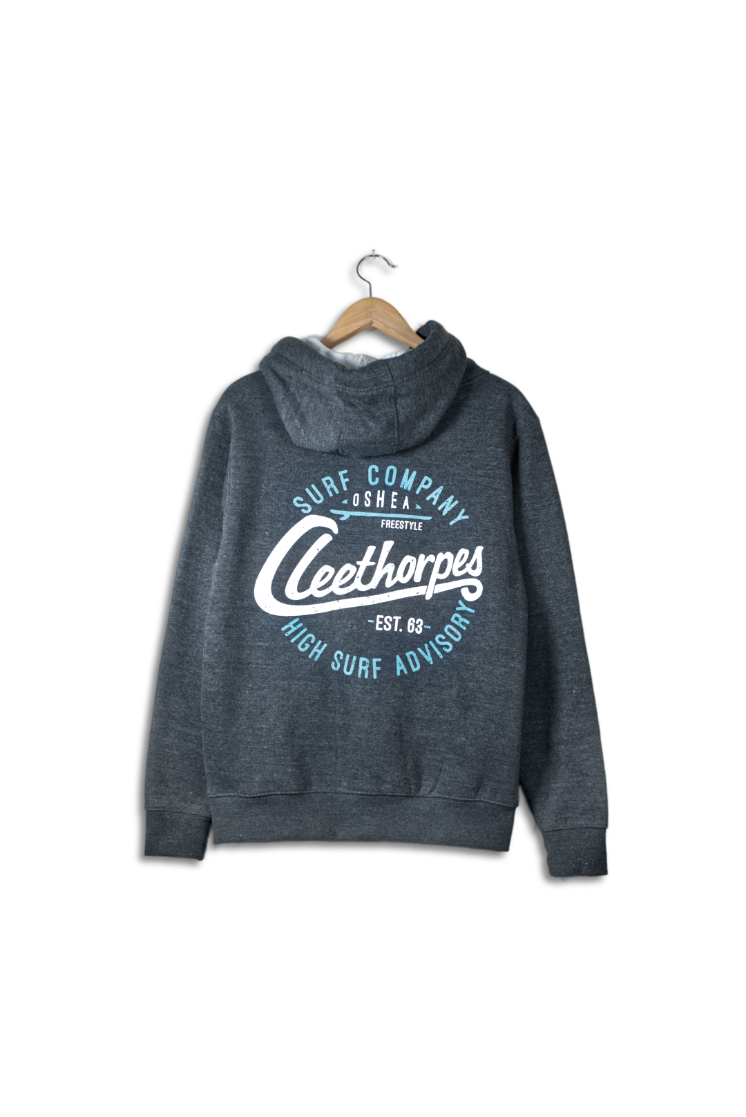 Cleethorpes Charcoal Overhead Hoody - High Surf