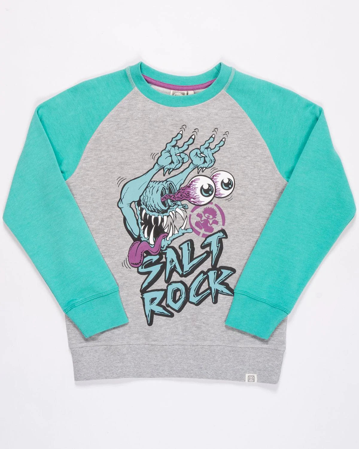 Salt Rock Still Creepin - Older Boys Long Sleeve Raglan Sweat