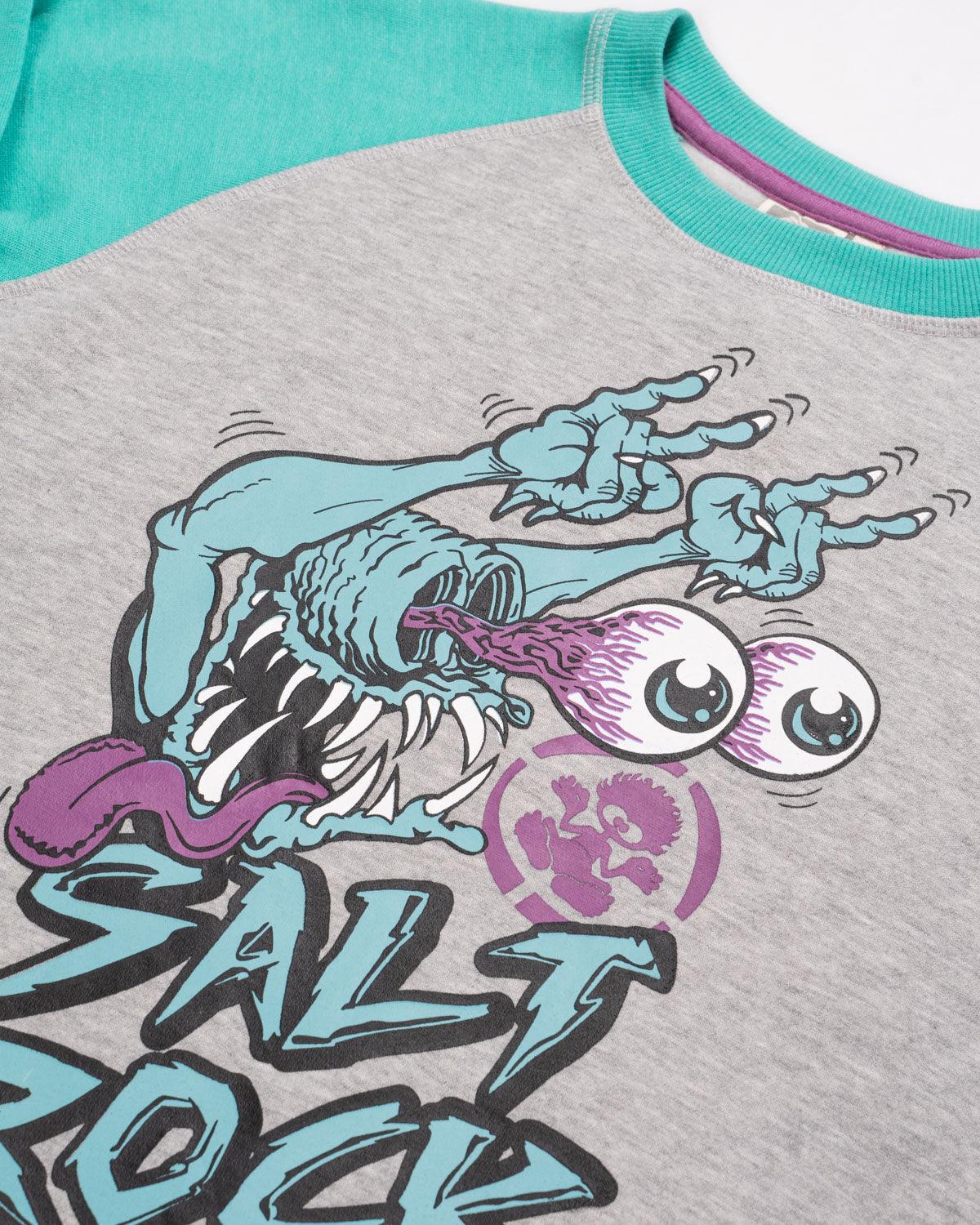 Salt Rock Still Creepin - Older Boys Long Sleeve Raglan Sweat
