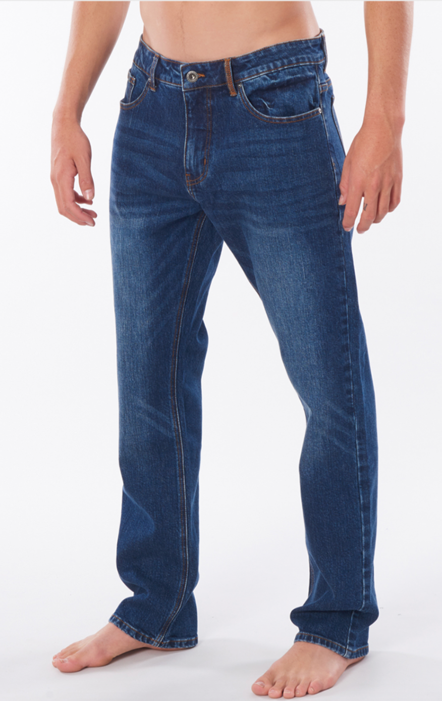 Rip Curls Mens Straight Tidal Blue Denim