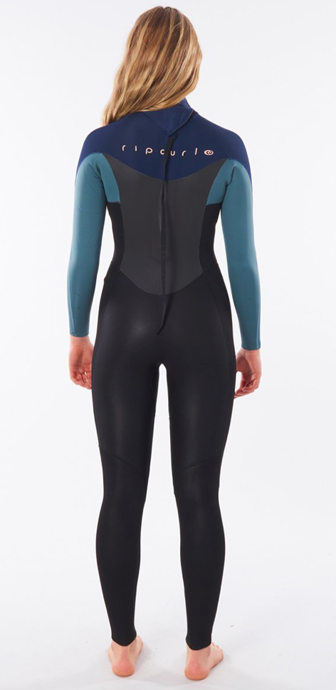 Rip Curl Womens Omega 5/3 Back Zip Wetsuit - Green