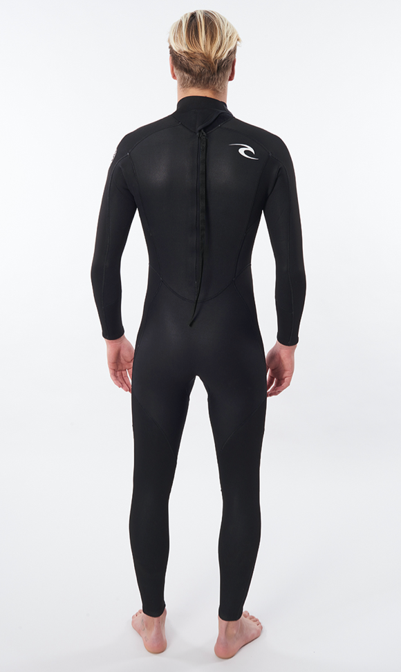 Rip Curl Mens Freelite 3/2 Back Zip Flat Lock Wetsuit - Black