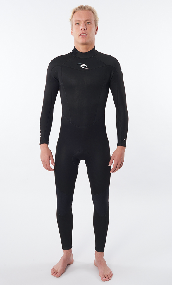 Rip Curl Mens Freelite 3/2 Back Zip Flat Lock Wetsuit - Black