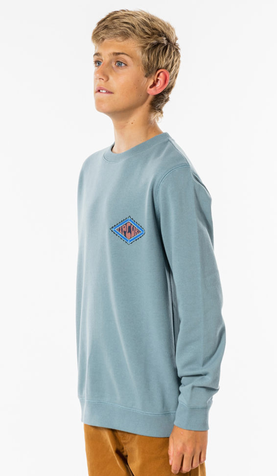 Rip Curl Boys Salt Water Culture Diamond Crew - Mineral Green===SALE =-==