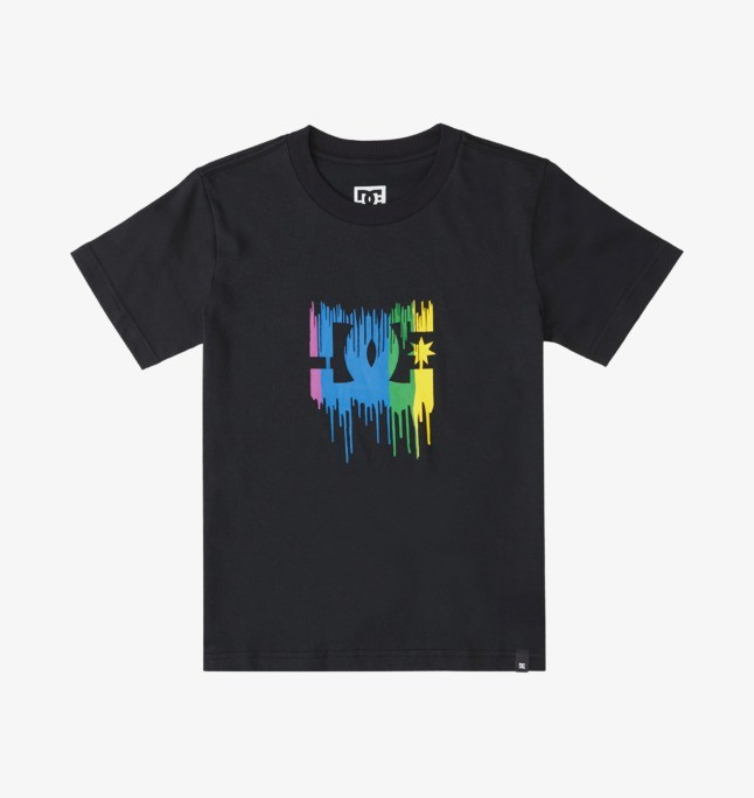 DC Boys Star Drip T-Shirt - Black