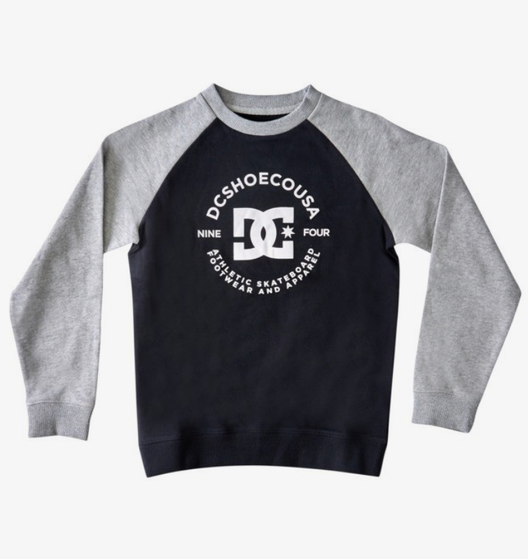Dc Boys Star Pilot Sweatshirt - Black/Grey Heather