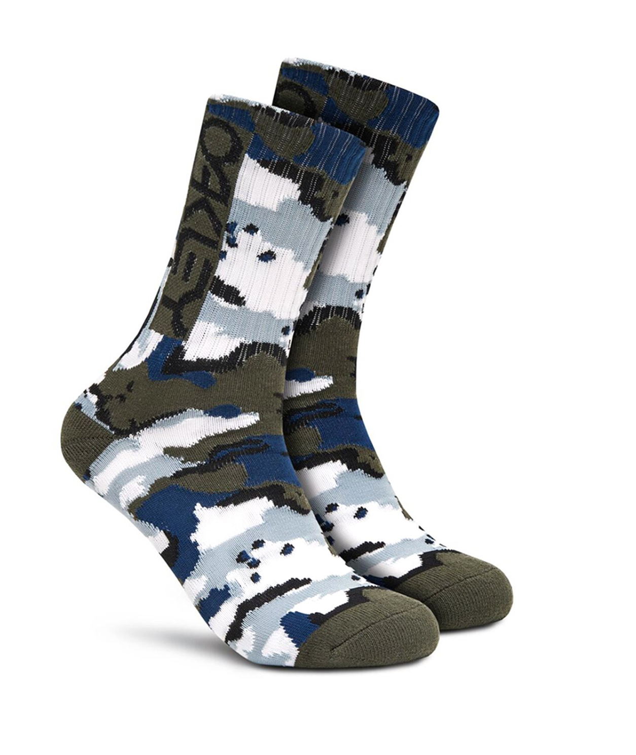 Oakley All Over Camo Crew Socks - Camo Blue/Grey