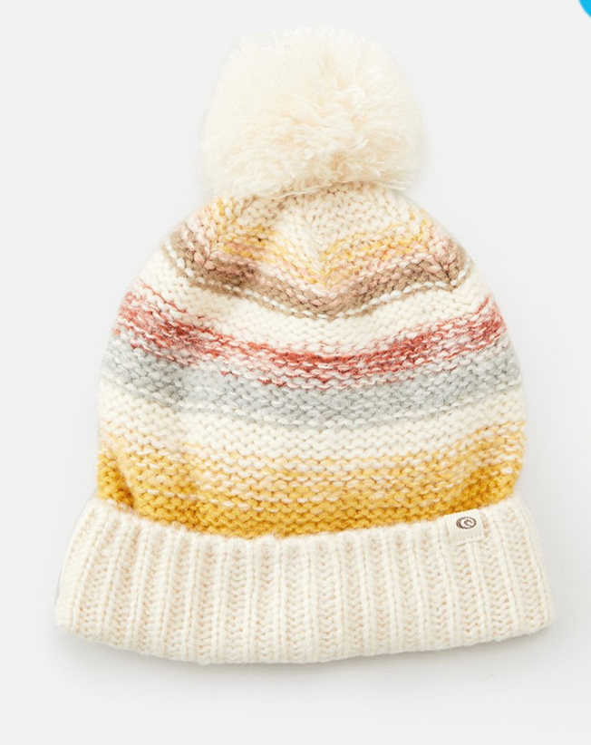 Ripcurl Ladies Drifter Stripe Beanie - Off White===SALE===