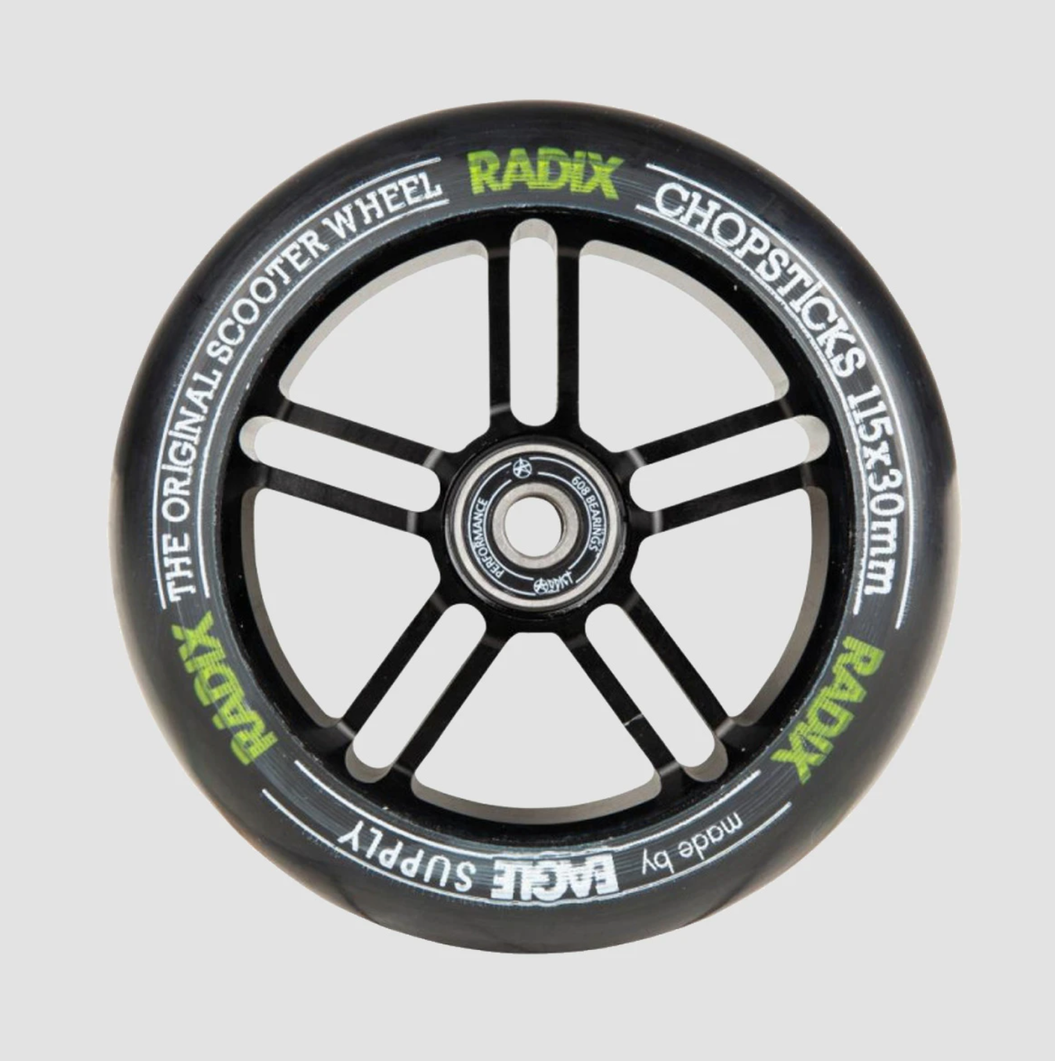 Chopsticks X Radix Revenger Scooter Wheel X1 With 608 Bearings Black/Black 115Mm