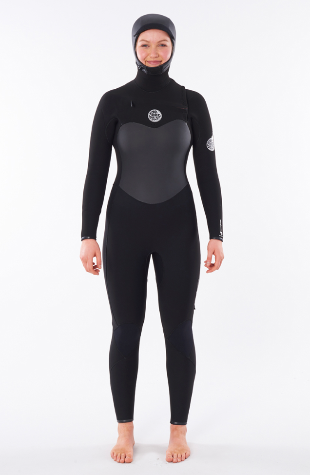 RipCurl Ladies Flashbomb 6/4mm Hooded Wetsuit - Black====SALE====