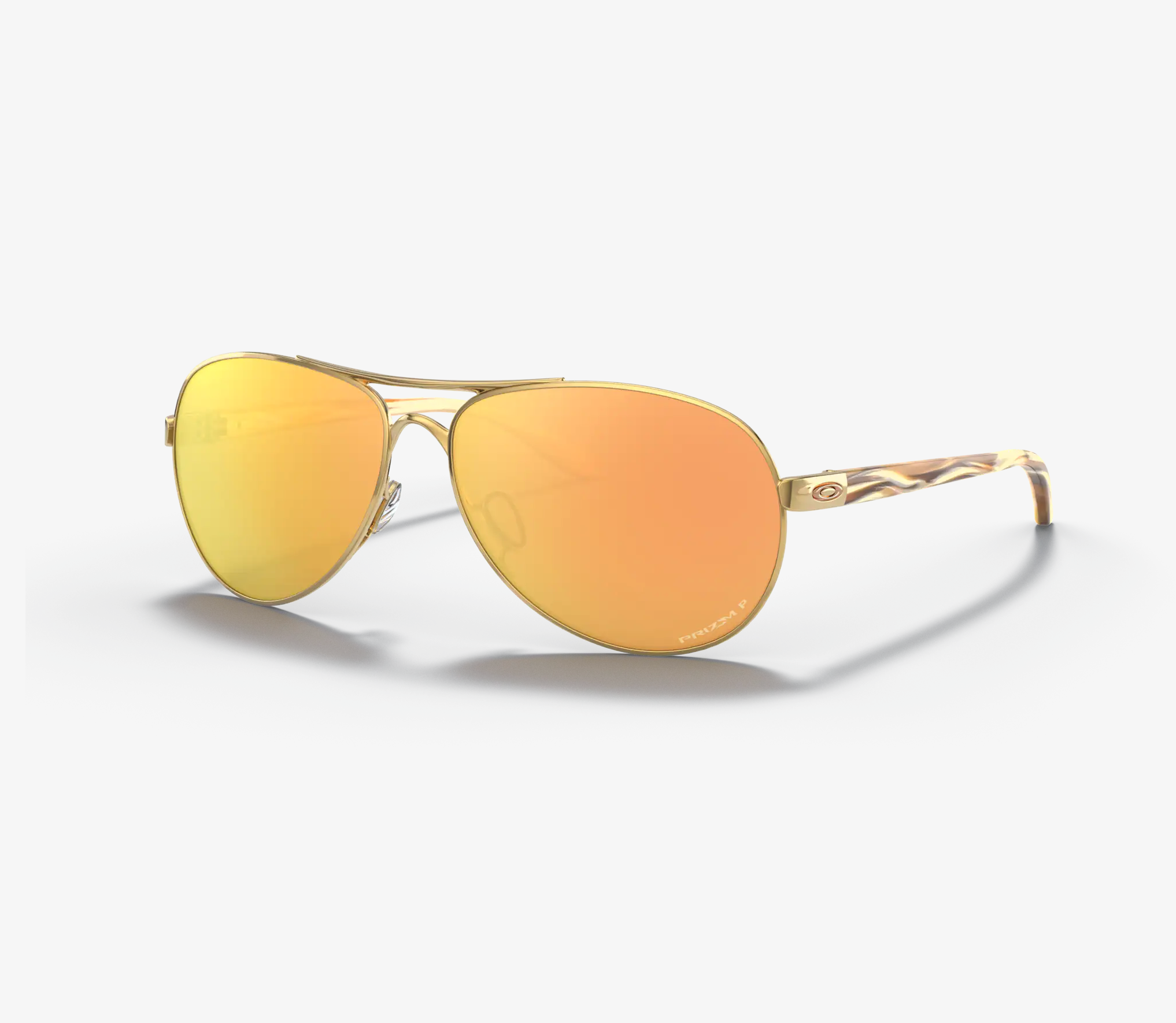 Oakley Feedback Polished Gold w/ PRIZM Rose Gold Polarized Sunglasses