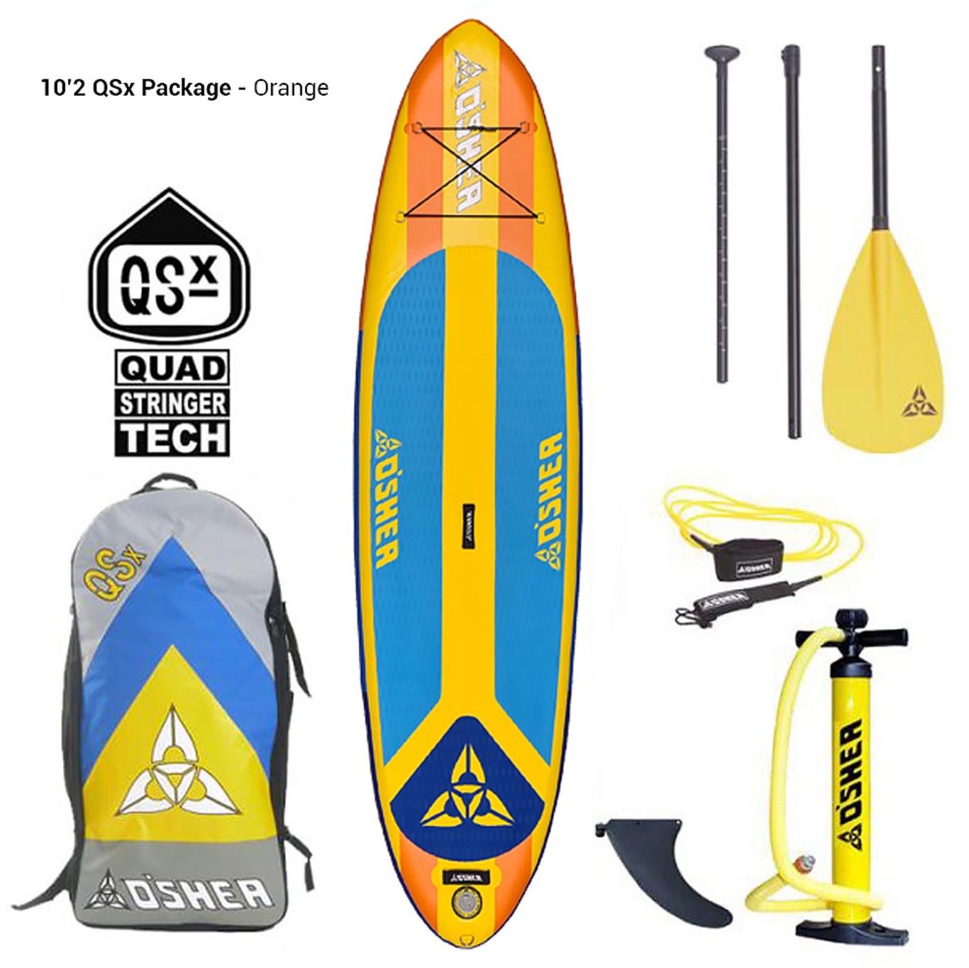 O'Shea QSx Inflatable SUP 10'2 Paddle Board 2022 - Orange