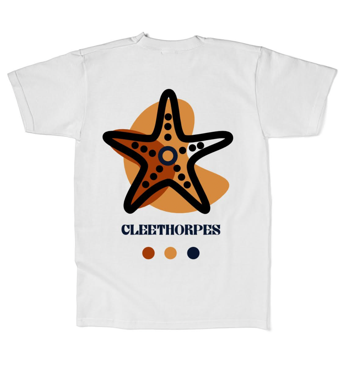 KIDS CLEETHORPES STARFISH T-SHIRT -WHITE -