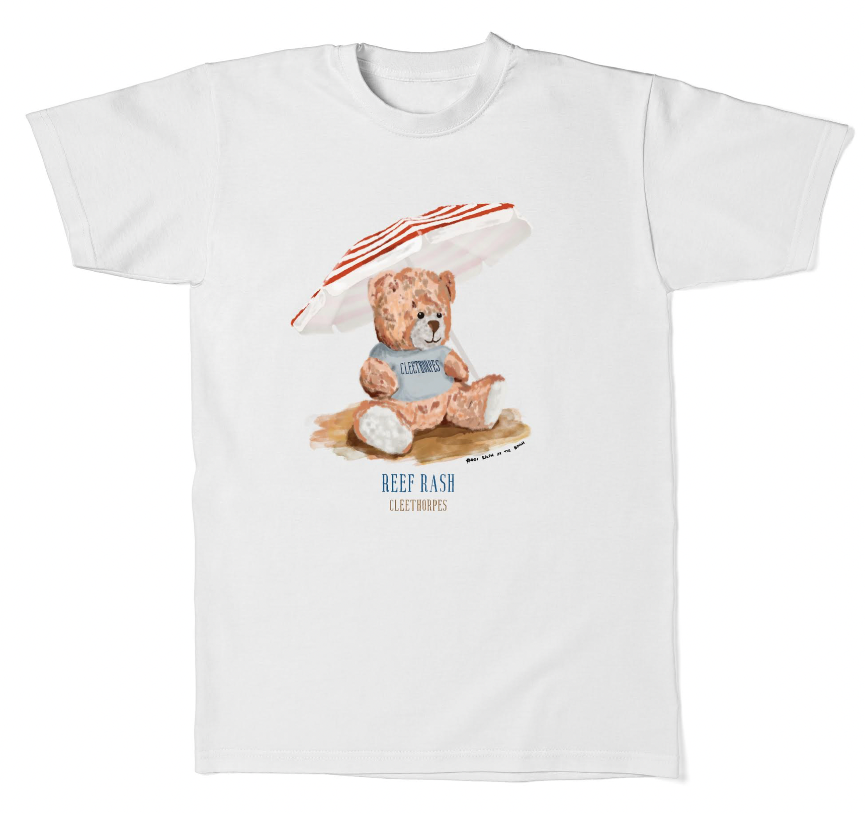 Cleethorpes Ralph The Reef Rash Bear White T-Shirt