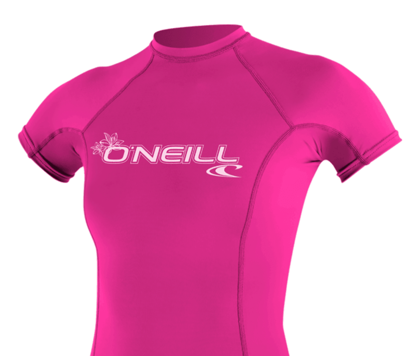 O'Neill LADIES  Basic Skins Short Sleeve Rash Guard- fox pink-3548-173
