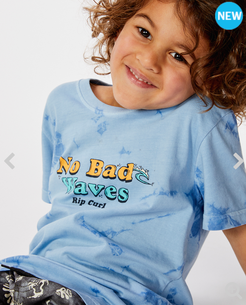 Rip Curl Micro Waves Slogan Tee Grom