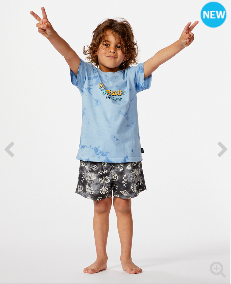 Rip Curl Micro Waves Slogan Tee Grom