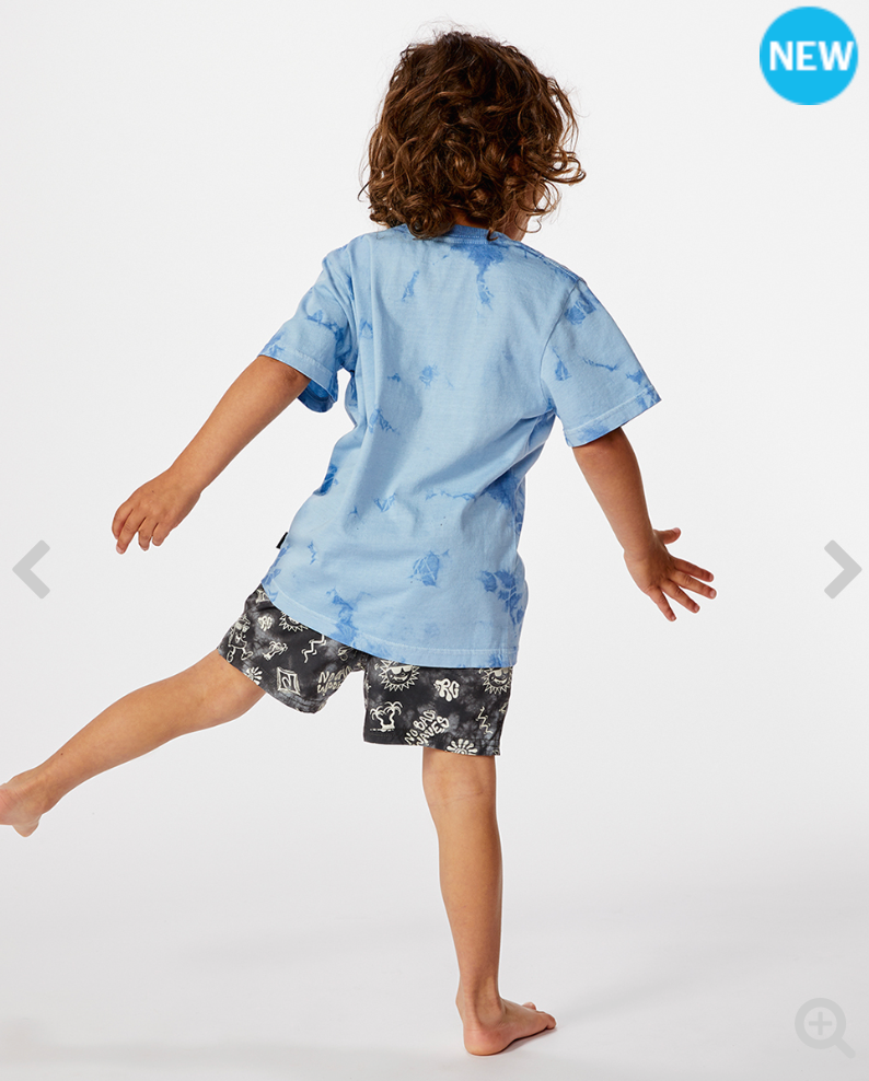 Rip Curl Micro Waves Slogan Tee Grom