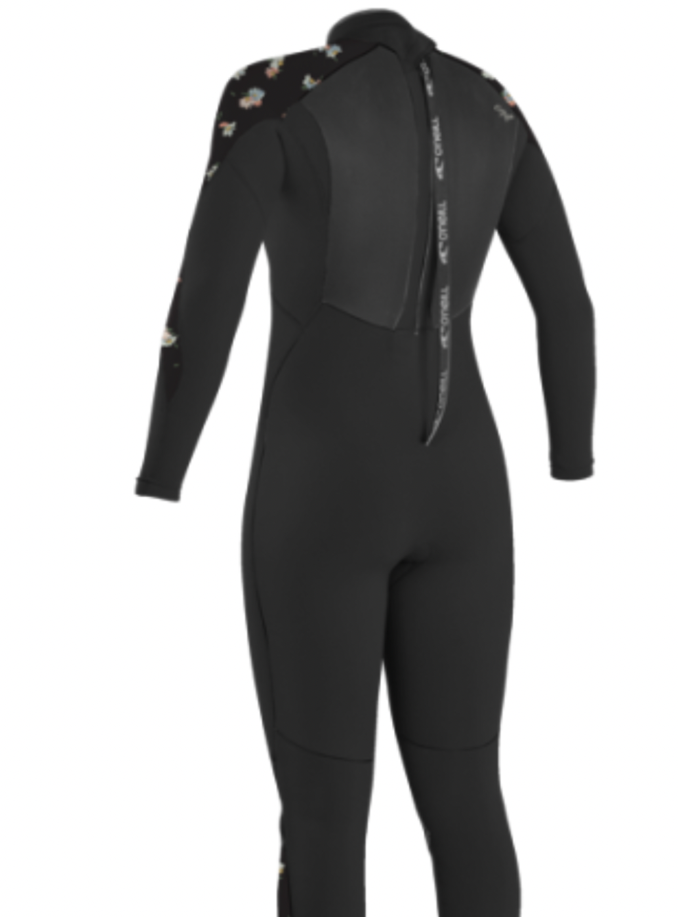 O'NEILL EPIC 4/3MM WOMENS BACK ZIP WETSUIT - BLACK/ CINDY/DAISY 4214==SALE==