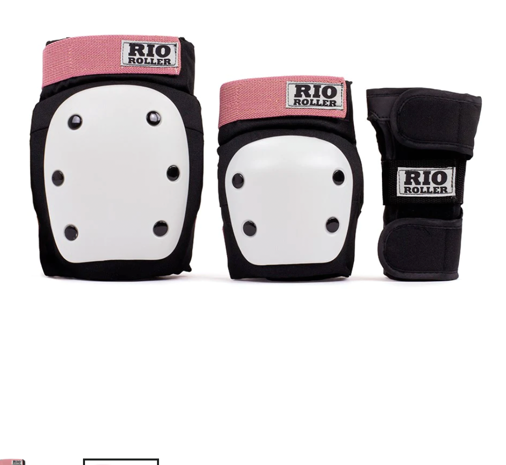 RIO ROLLER TRIPLE PAD SET - BLACK/ROSE