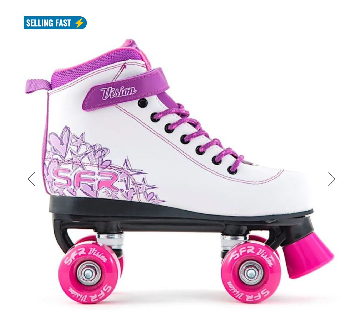 SFR Vision II Roller Quad Skate White/Purple