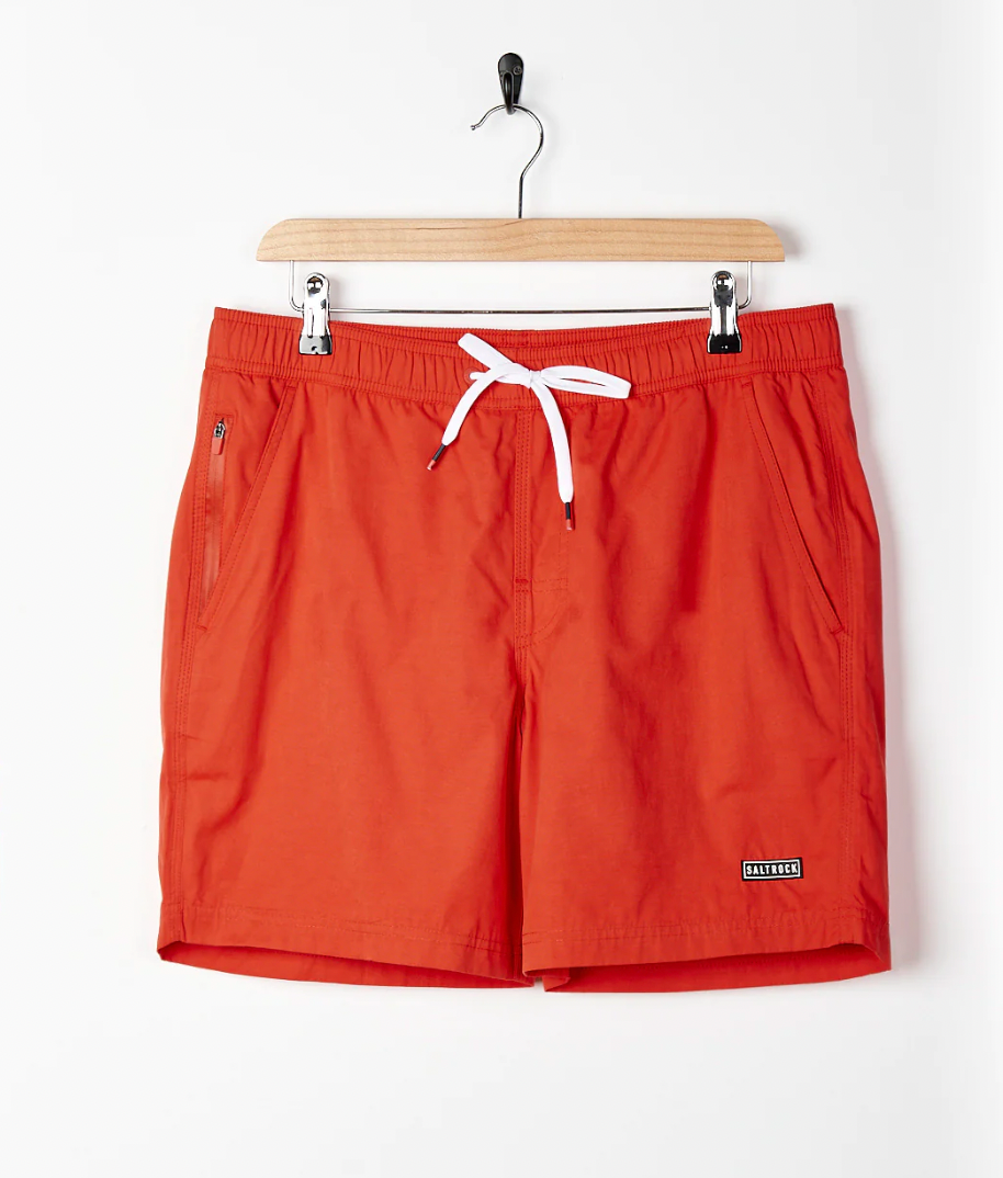 SALTROCK Lee - Mens Sueded Volley Swimshort - Red