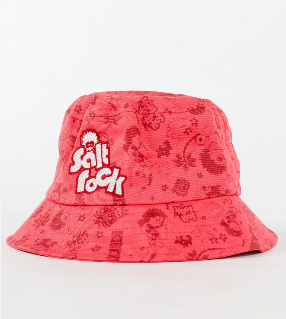 SALTROCK Tiki Tok - Kids Bucket Hat - Red/BLUE