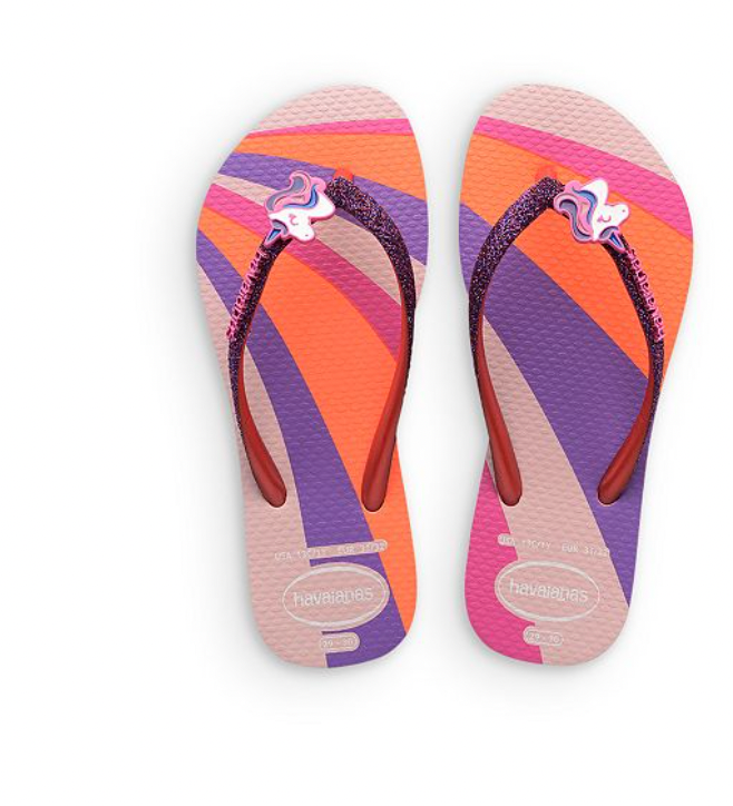 Havaianas Kids Unicorn Slim Glitter Ll Flip Flop Candy Pink
