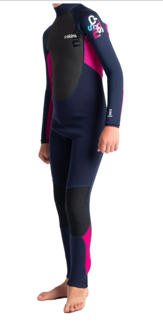 C-Skins Element 3/2mm Junior Wetsuit Slate Magenta/multi