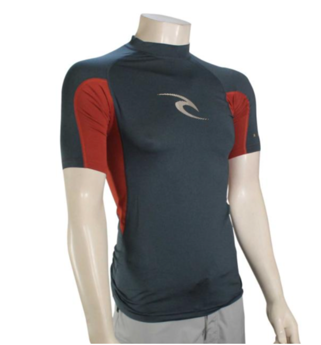 RIPCURL WAVES RASH VEST -NAVY MARLE