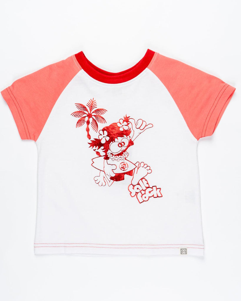 Salt Rock Tik Time - Short Sleeve Raglan T-Shirt - 2-6 Yrs