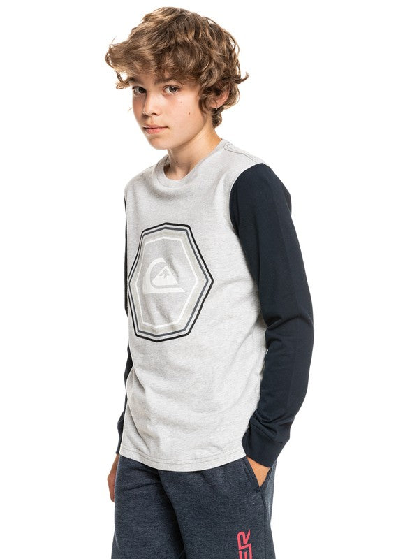 Quiksilver Boys New Noise Long Sleeve T-Shirt - Athletic Heather