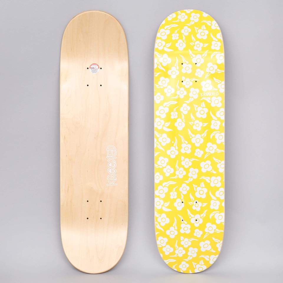 Krooked PP Deck Flowers Yellow 8.5 IN