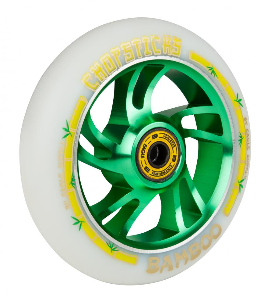 Chopsticks Wheel W/Bearings Bamboo White 110 Mm