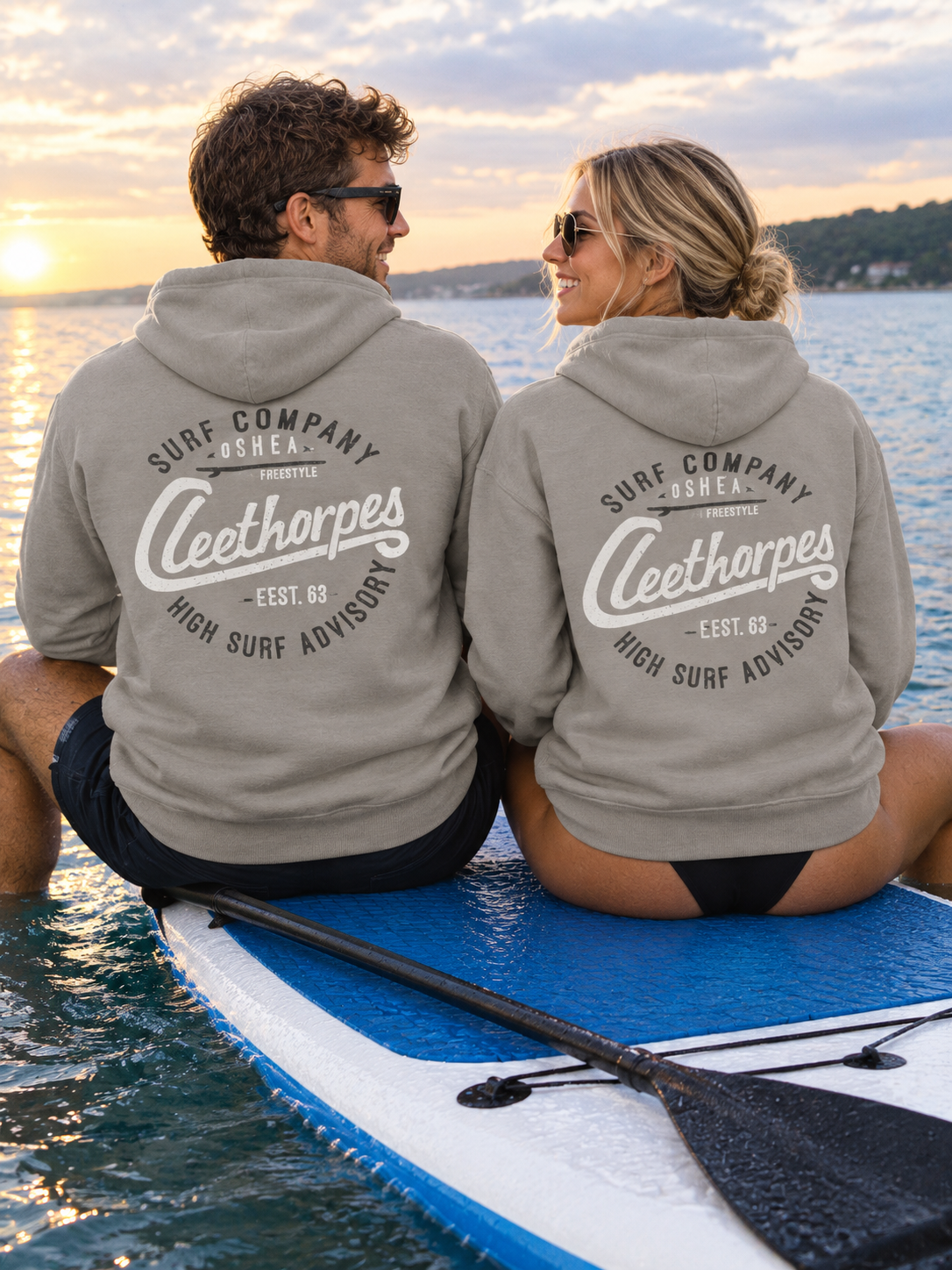 Cleethorpes seal grey zipped - hoodie