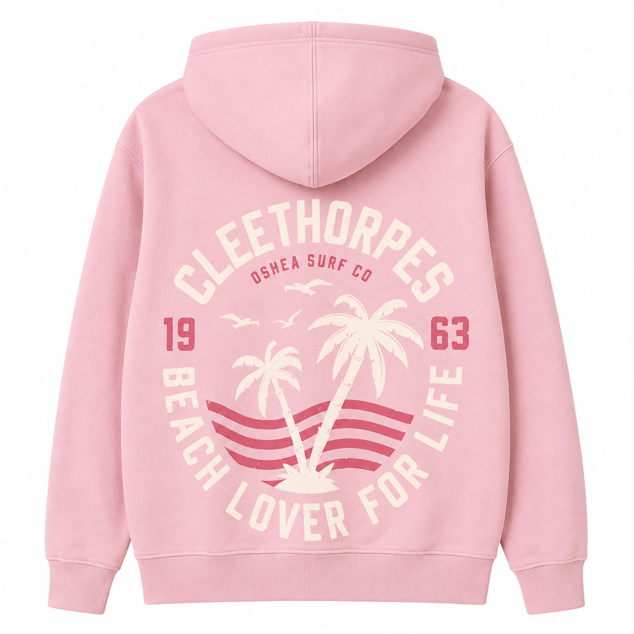 Cleethorpes-  New Pink - Hoodie Beach Lover
